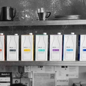 Different types of milk for coffee - whole milk oat milk almond milk comparison for specialty coffee brewing