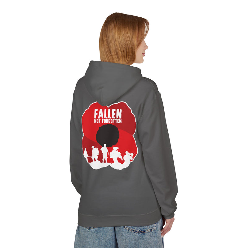 Fallen Not Forgotten Poppy - Unisex Midweight Fleece for Remembrance