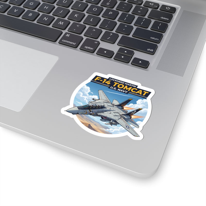 F-14 Tomcat U.S. Navy Aircraft Sticker — Kiss-Cut Military Jet Decal