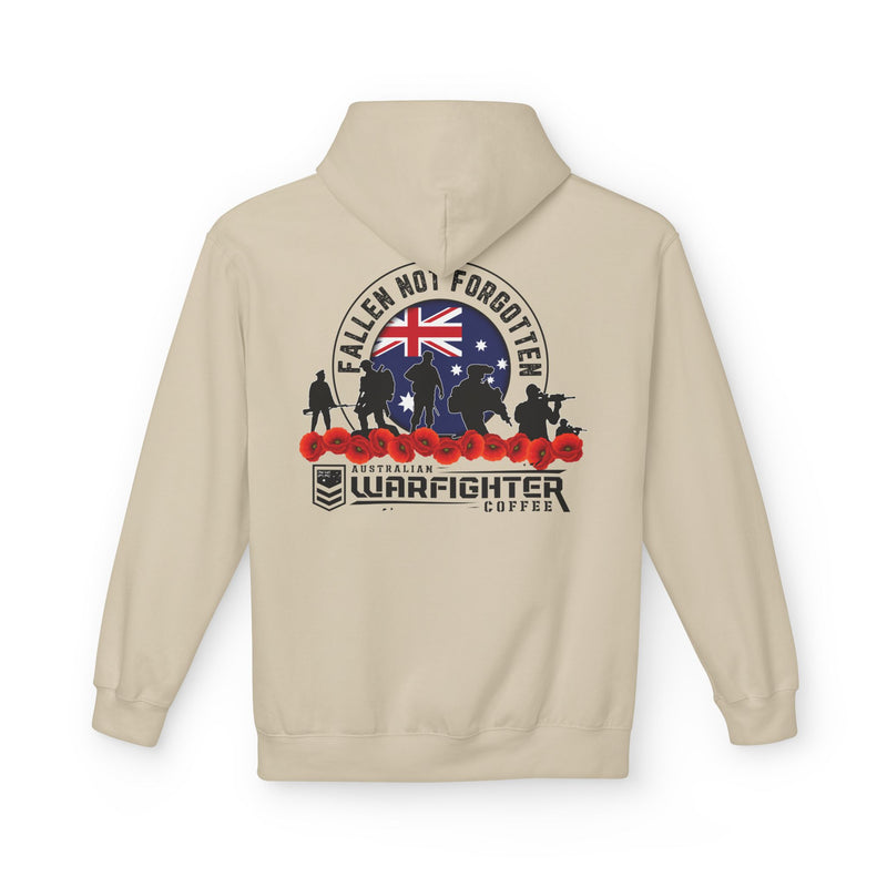 ANF Fallen Not Forgotten Hoodie - Unisex Midweight Fleece for Remembrance