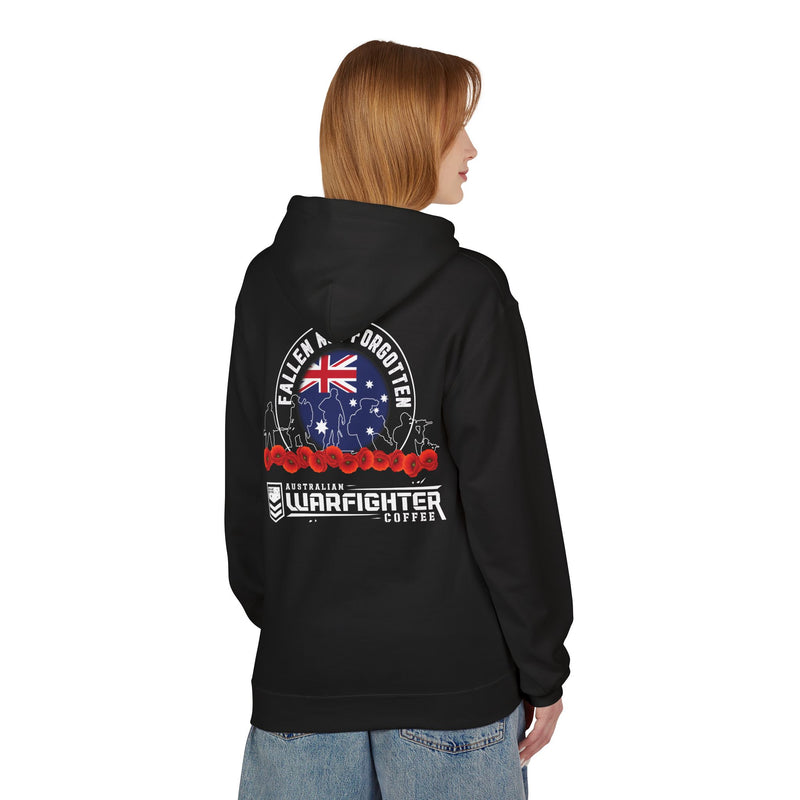 ANF Fallen Not Forgotten Hoodie - Unisex Midweight Fleece for Remembrance