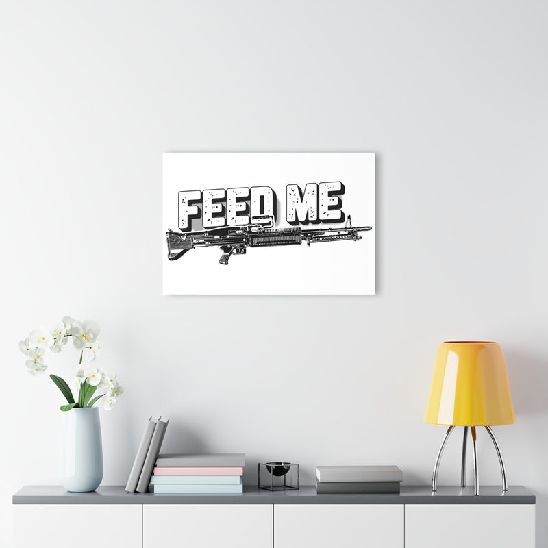 Feed Me Machine Gun Acrylic Print — Military Weapon Wall Art (French Cleat Hanging) - Australian Warfighters Coffee