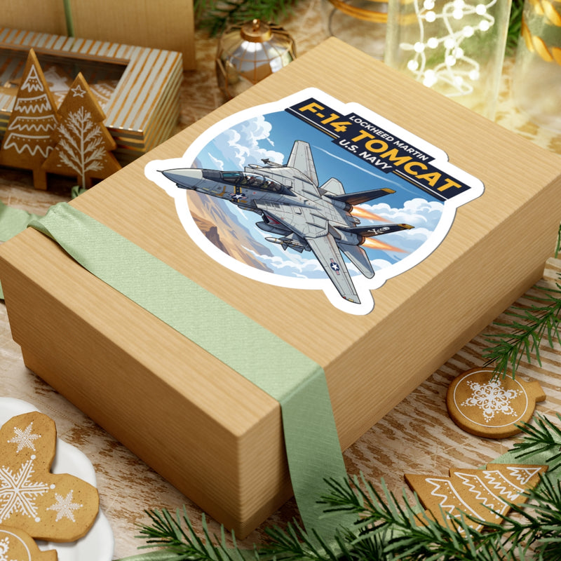 F-14 Tomcat U.S. Navy Aircraft Sticker — Kiss-Cut Military Jet Decal