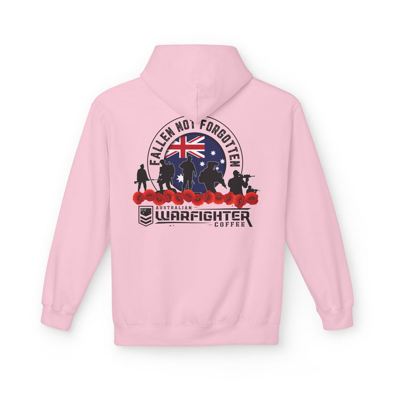 ANF Fallen Not Forgotten Hoodie - Unisex Midweight Fleece for Remembrance