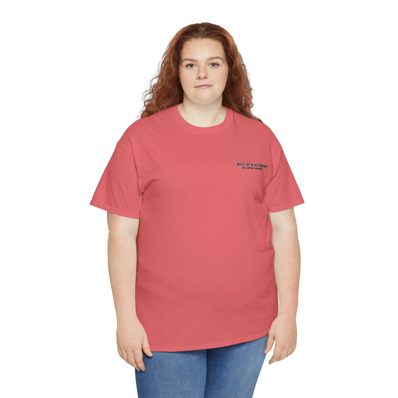 Wife of a Veteran T-Shirt — styled outfit, Australian Warfighters Coffee