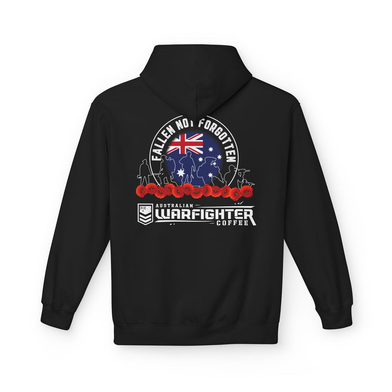 ANF Fallen Not Forgotten Hoodie - Unisex Midweight Fleece for Remembrance