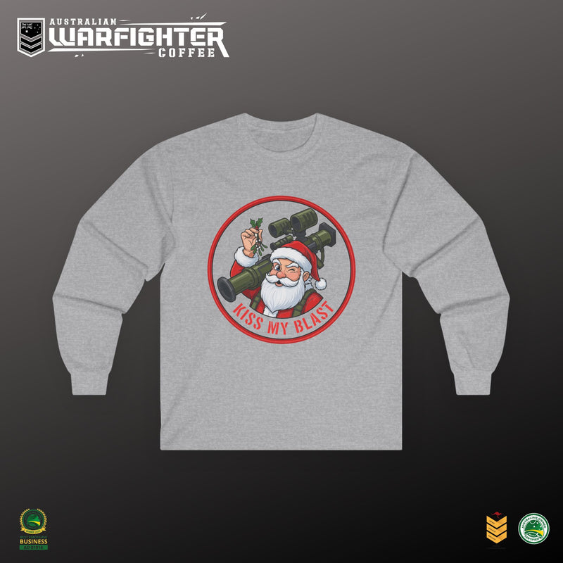 Kiss My Blast Long Sleeve Tee - Unisex Military Style