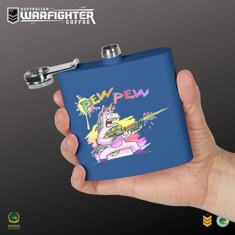 PEW PEW HIP FLASK