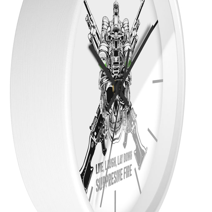 Wall Clock - Live Laugh Lay Down Suppressive Fire