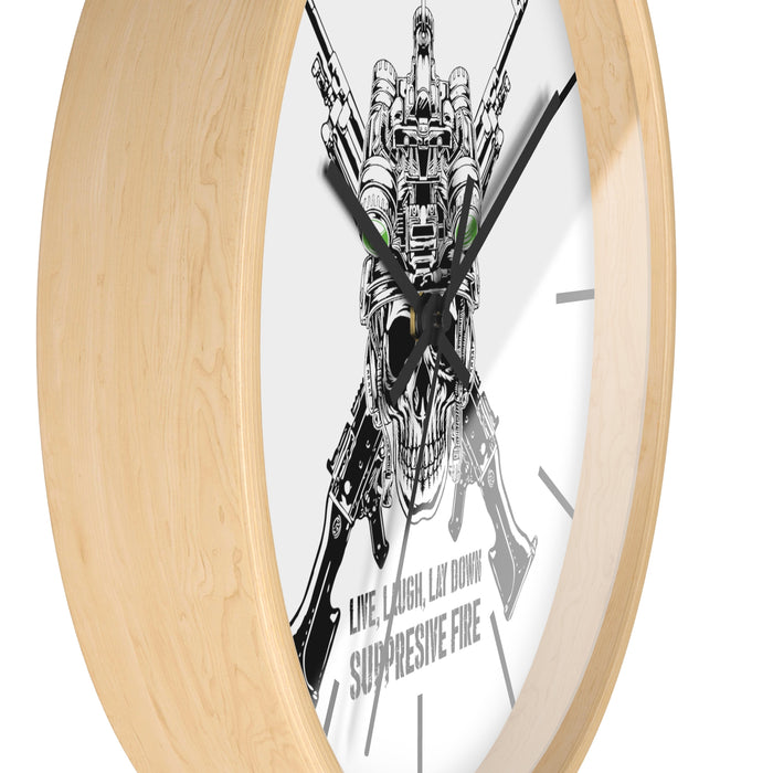 Wall Clock - Live Laugh Lay Down Suppressive Fire