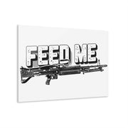 Feed Me Machine Gun Acrylic Print — Military Weapon Wall Art (French Cleat Hanging) - Australian Warfighters Coffee