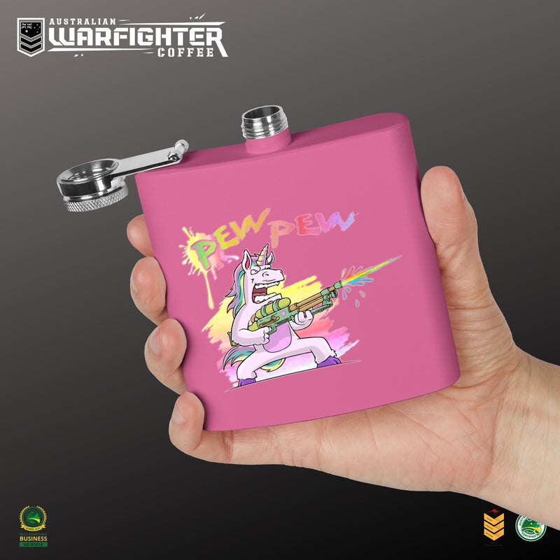 PEW PEW HIP FLASK