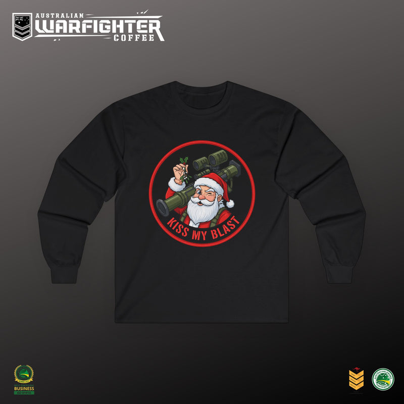 Kiss My Blast Long Sleeve Tee - Unisex Military Style