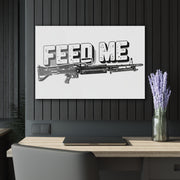 Feed Me Machine Gun Acrylic Print — Military Weapon Wall Art (French Cleat Hanging) - Australian Warfighters Coffee