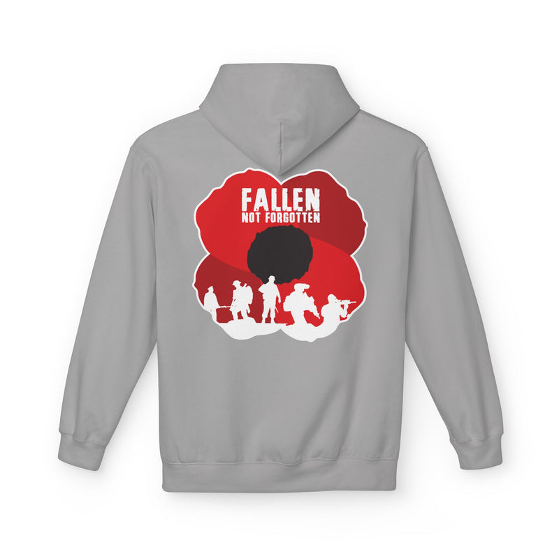Fallen Not Forgotten Poppy - Unisex Midweight Fleece for Remembrance