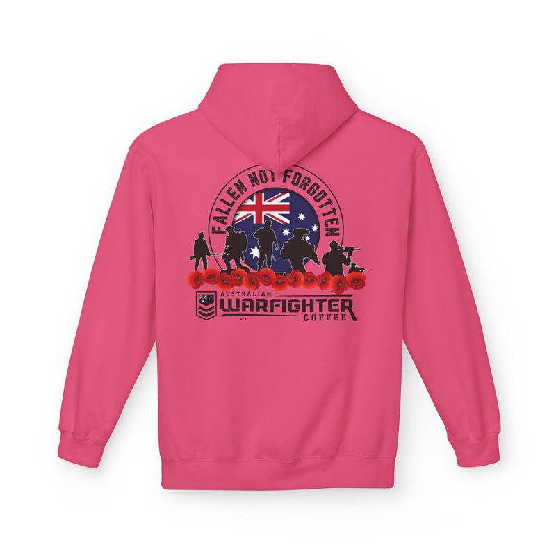 ANF Fallen Not Forgotten Hoodie - Unisex Midweight Fleece for Remembrance