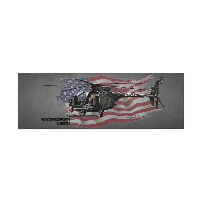 Little Bird with Flag - Stretched Wall Decor for Military Enthusiasts