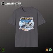 F-14 Tomcat US Navy Aviation T-Shirt — Vintage Fighter Jet Graphic — model wearing — colour variant, Australian Warfighters Coffee