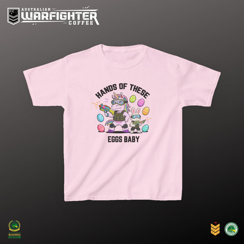Copy of Kids Tee — "Hands of these eggs baby!"
