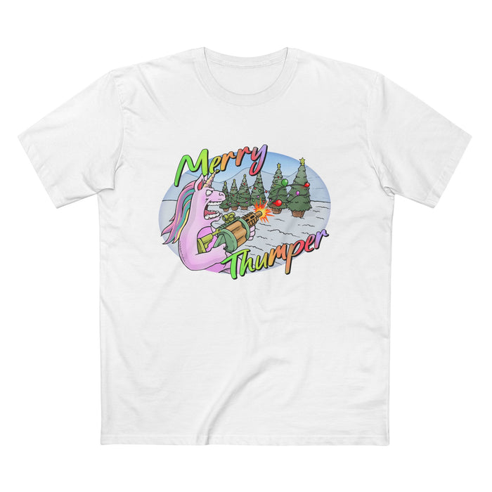 T-Shirt Merry Thumper Unicorn with GLA Decorating Trees