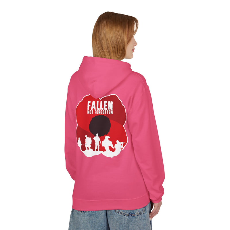 Fallen Not Forgotten Poppy - Unisex Midweight Fleece for Remembrance