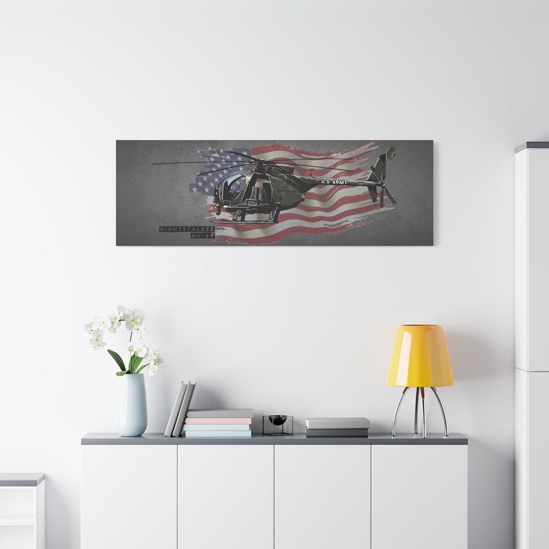 Little Bird with Flag - Stretched Wall Decor for Military Enthusiasts