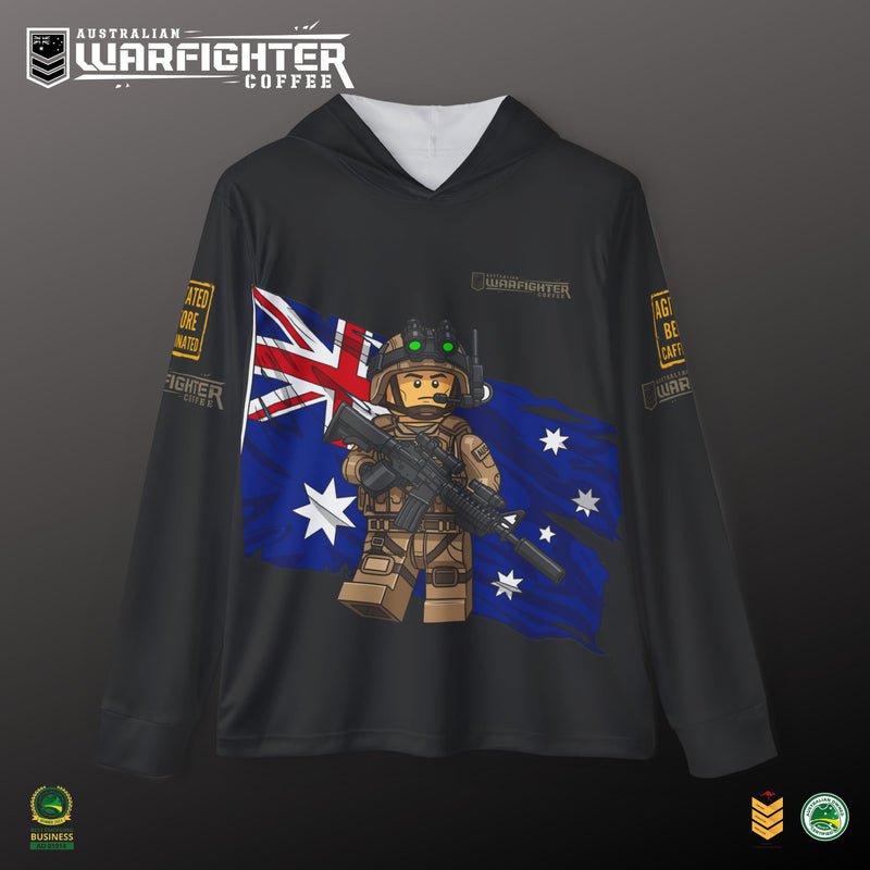 Aussie Flag and Trooper Fishing Shirt - Australian Warfighters Coffee