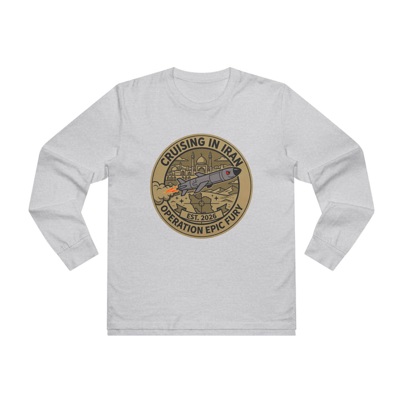 Cruising in Iraq Patch Longsleeve Tee - Operation Epic Fury Military Shirt — lifestyle photo, Australian Warfighters Coffee