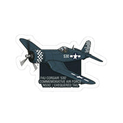 F4U Corsair '530' Commemorative Plane Sticker — Vintage Military Aircraft Kiss-Cut Sticker - Australian Warfighters Coffee