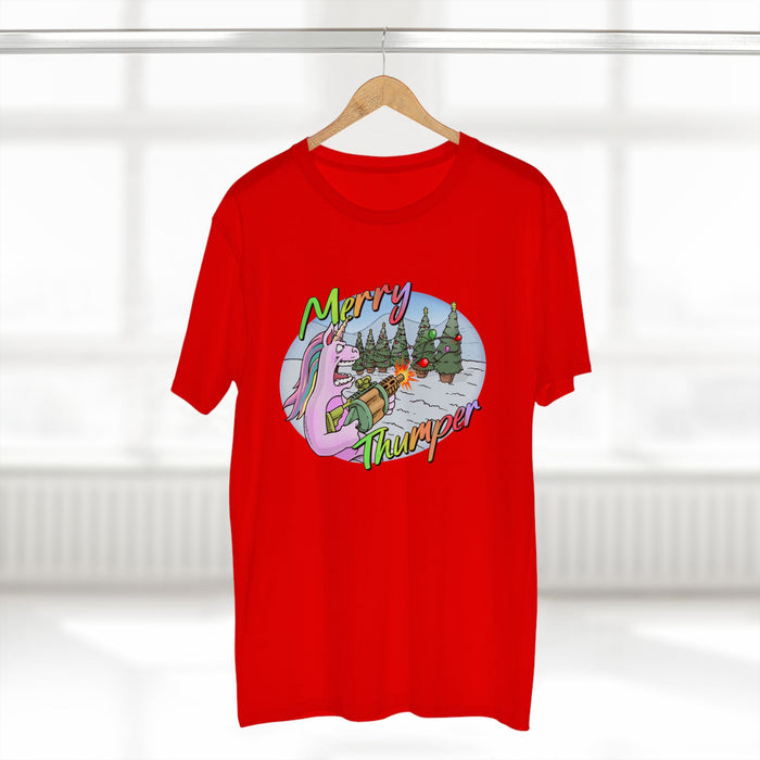 T-Shirt Merry Thumper Unicorn with GLA Decorating Trees