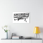 Live Laugh Lay Down Suppressive Fire Acrylic Print — full front view of print, Australian Warfighters Coffee