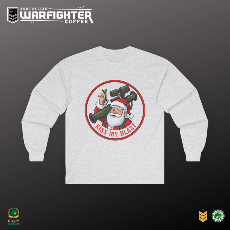 Kiss My Blast Long Sleeve Tee - Unisex Military Style