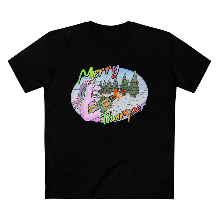 T-Shirt Merry Thumper Unicorn with GLA Decorating Trees