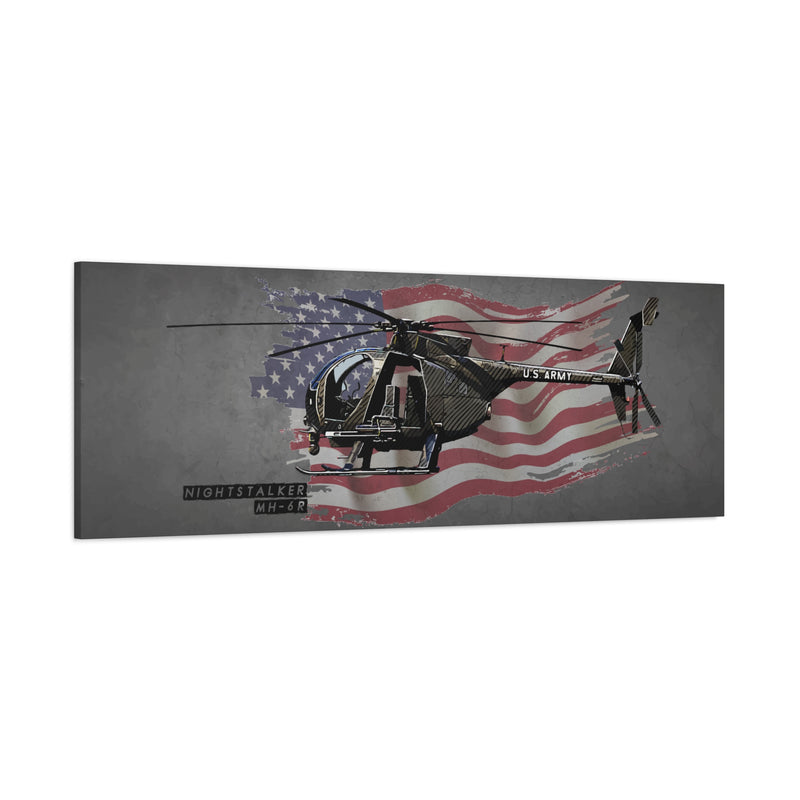 Little Bird with Flag - Stretched Wall Decor for Military Enthusiasts