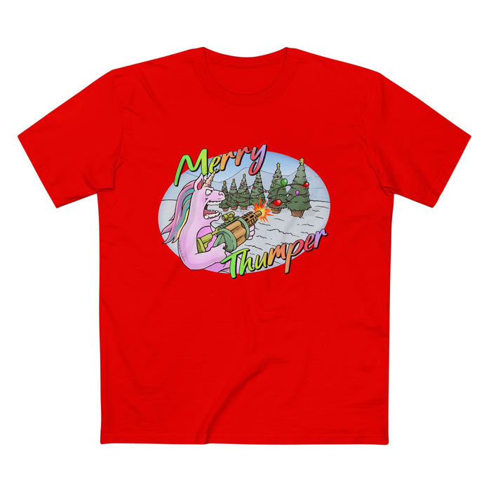 T-Shirt Merry Thumper Unicorn with GLA Decorating Trees