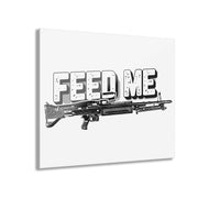 Feed Me Machine Gun Acrylic Print — Military Weapon Wall Art (French Cleat Hanging) - Australian Warfighters Coffee