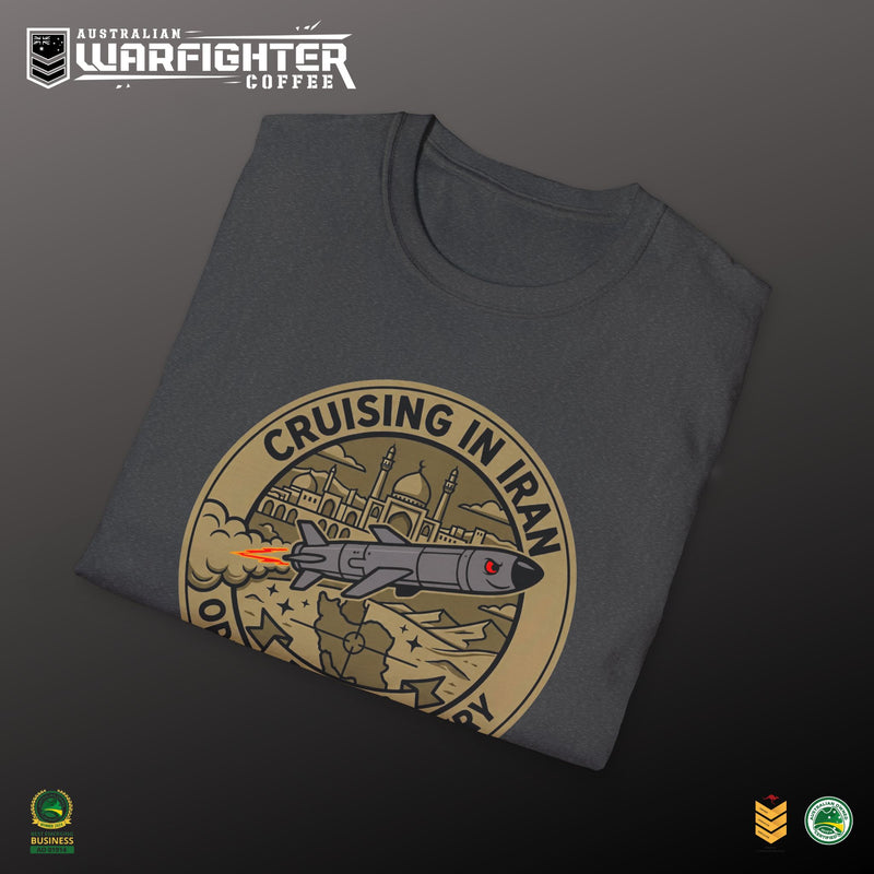 Cruising in Iran — detail — third colour, Australian Warfighters Coffee