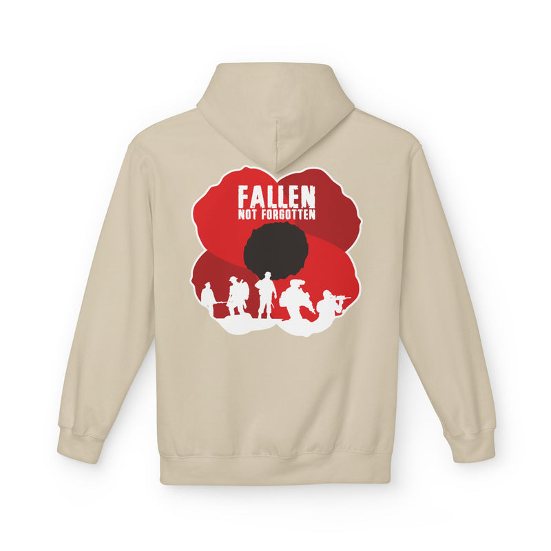 Fallen Not Forgotten Poppy - Unisex Midweight Fleece for Remembrance