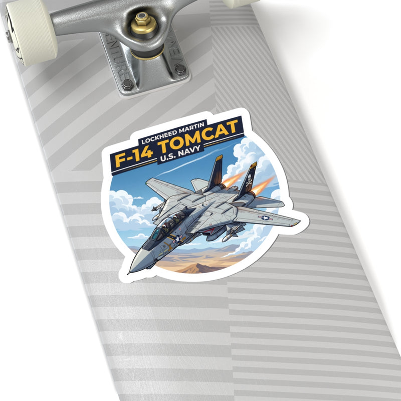 F-14 Tomcat U.S. Navy Aircraft Sticker — Kiss-Cut Military Jet Decal