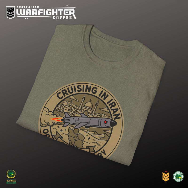Cruising in Iran — on-body detail, Australian Warfighters Coffee
