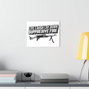 Live Laugh Lay Down Suppressive Fire Acrylic Print — lifestyle — room setting, Australian Warfighters Coffee