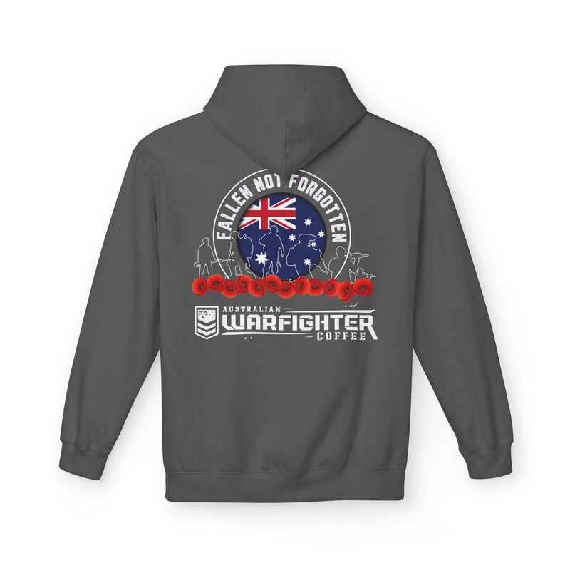 ANF Fallen Not Forgotten Hoodie - Unisex Midweight Fleece for Remembrance