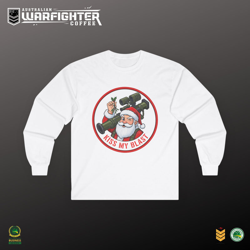 Kiss My Blast Long Sleeve Tee - Unisex Military Style