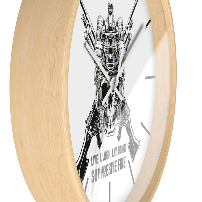 Wall Clock - Live Laugh Lay Down Suppressive Fire