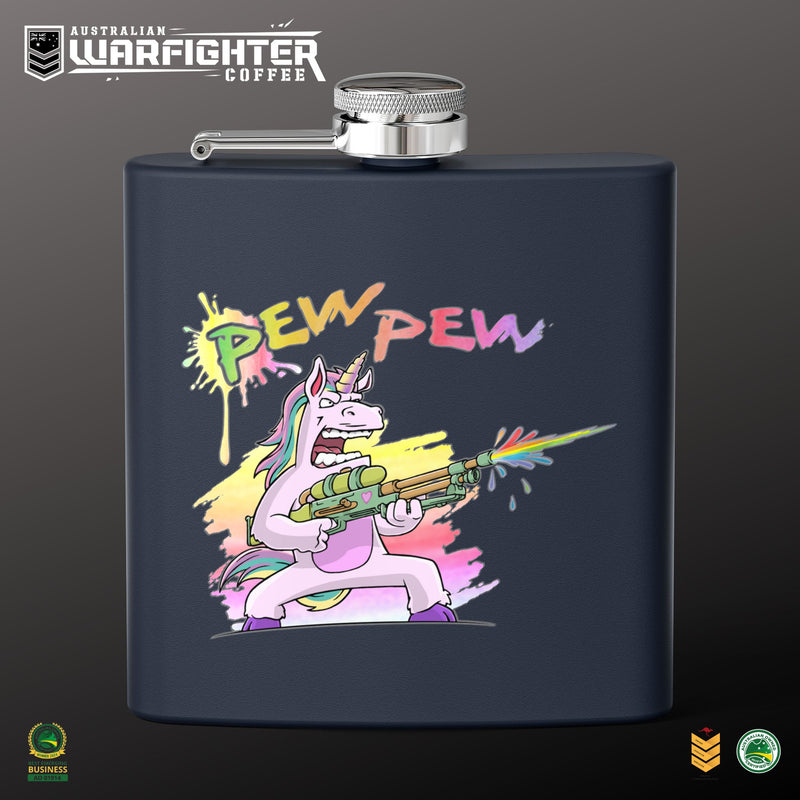 PEW PEW HIP FLASK