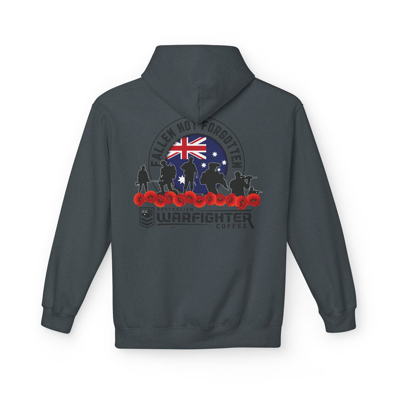 ANF Fallen Not Forgotten Hoodie - Unisex Midweight Fleece for Remembrance