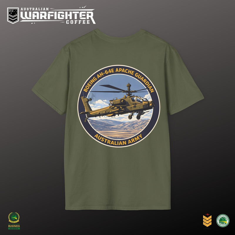 Apache Guardian T-Shirt — Australian Army AH-64E Apache Helicopter Tee - Australian Warfighters Coffee