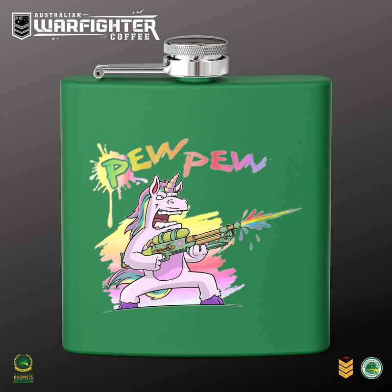 PEW PEW HIP FLASK