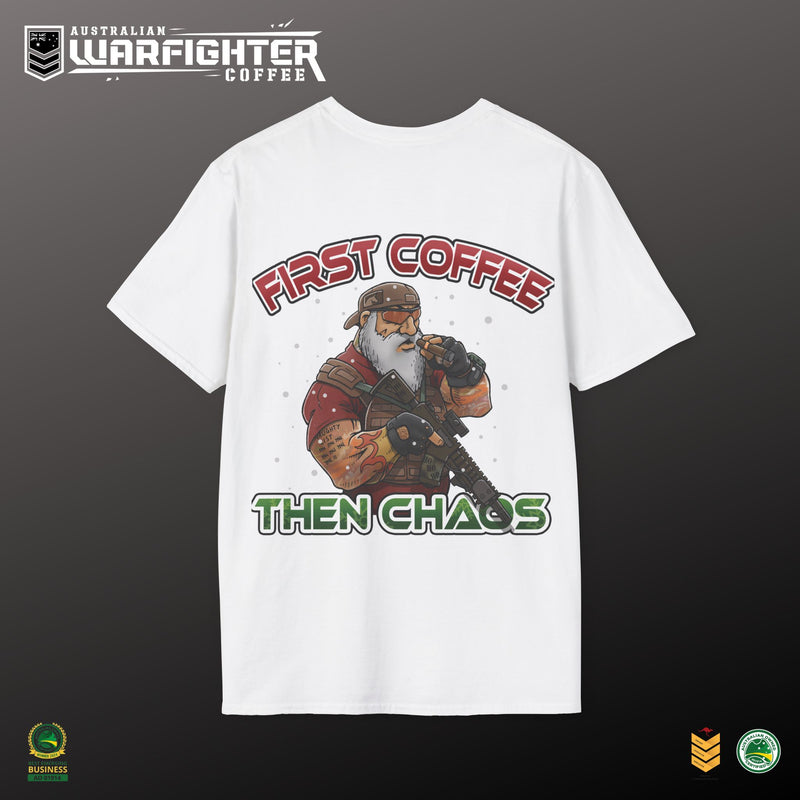 First Coffee then Chaos. TAC SANTA