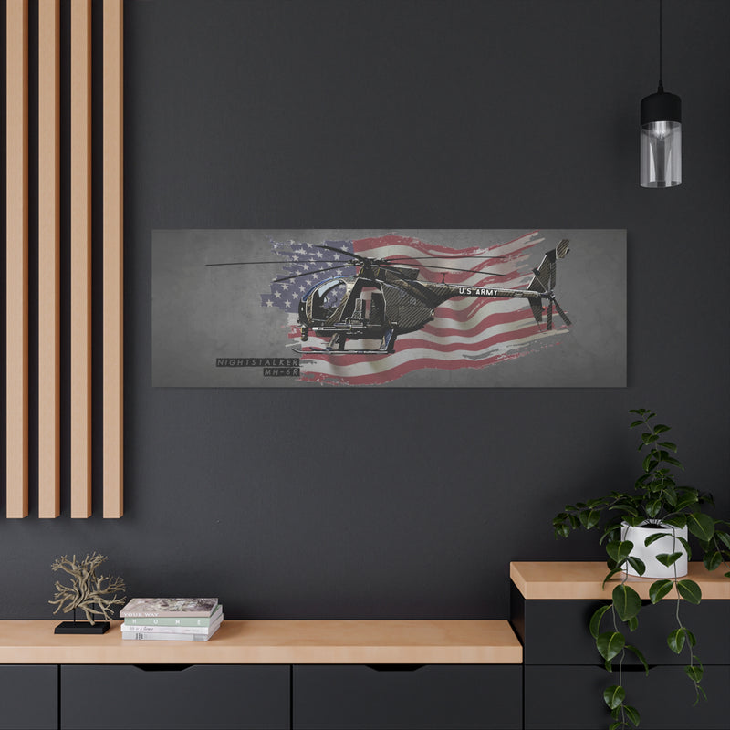 Little Bird with Flag - Stretched Wall Decor for Military Enthusiasts
